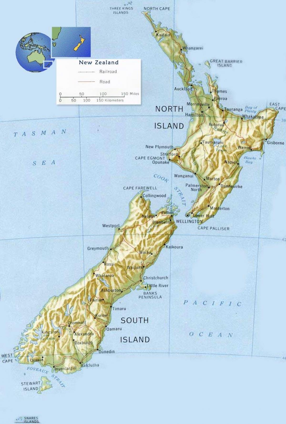 Веллінгтон, Нова Зеландія на карті